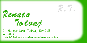 renato tolvaj business card