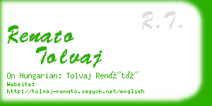 renato tolvaj business card